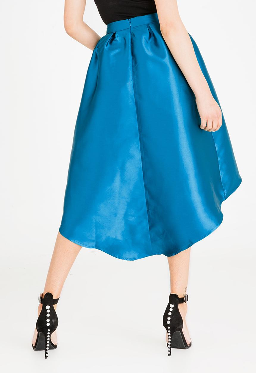 ONLY - Dip hem Skirt  - Teal