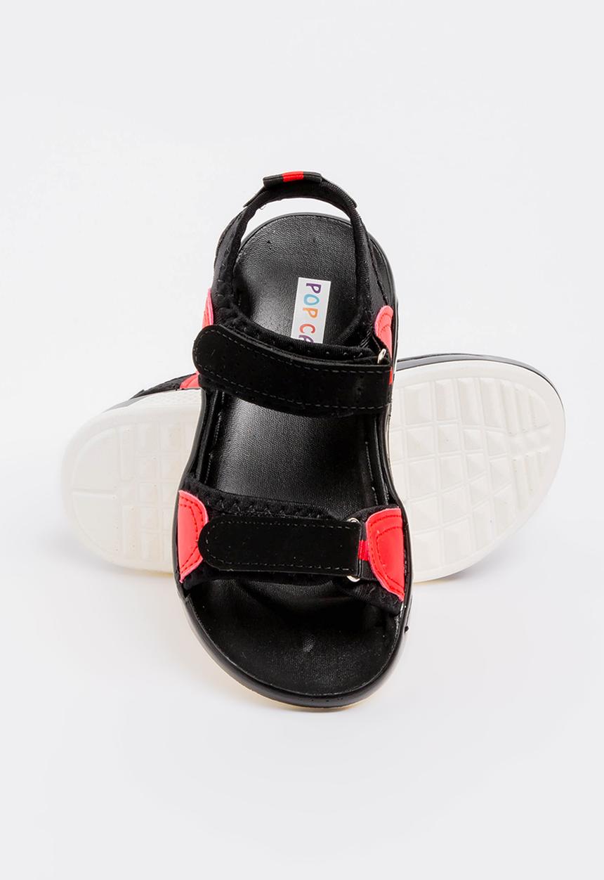 Pop Candy - Velcro Strap Sandal - Black