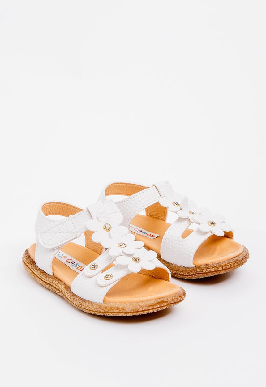Pop Candy - Flower Detailed Sandal White