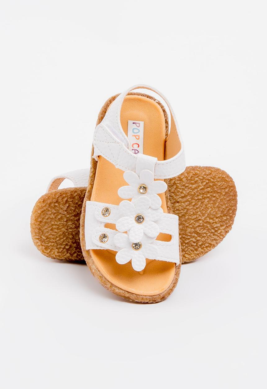 Pop Candy - Flower Detailed Sandal White