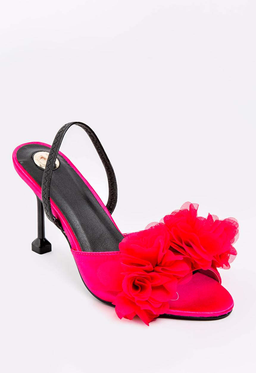 Footwork - Flower slingback heel - pink 