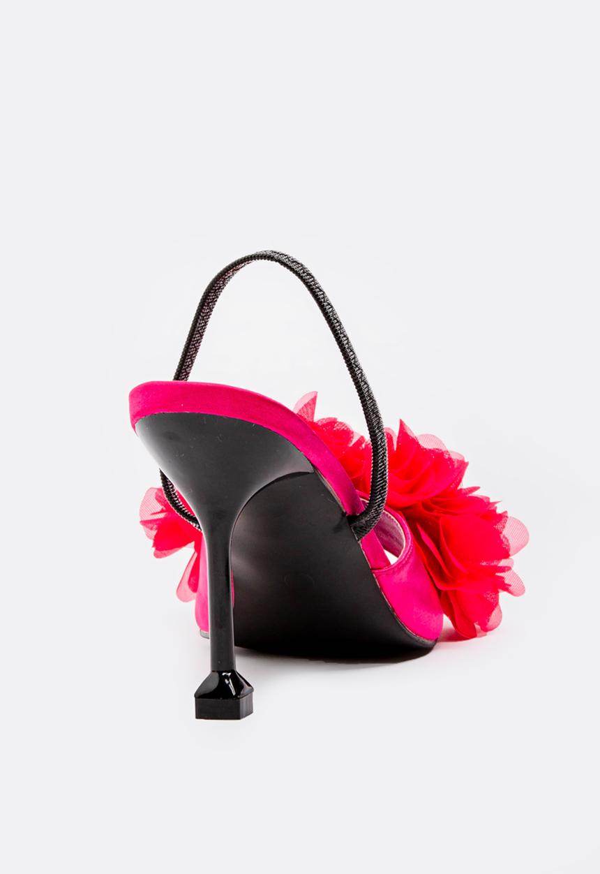 Footwork - Flower slingback heel - pink 