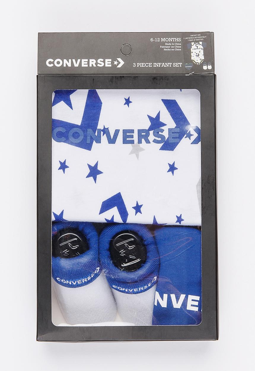 Converse - Converse all over star chevron Bib Set - Blue