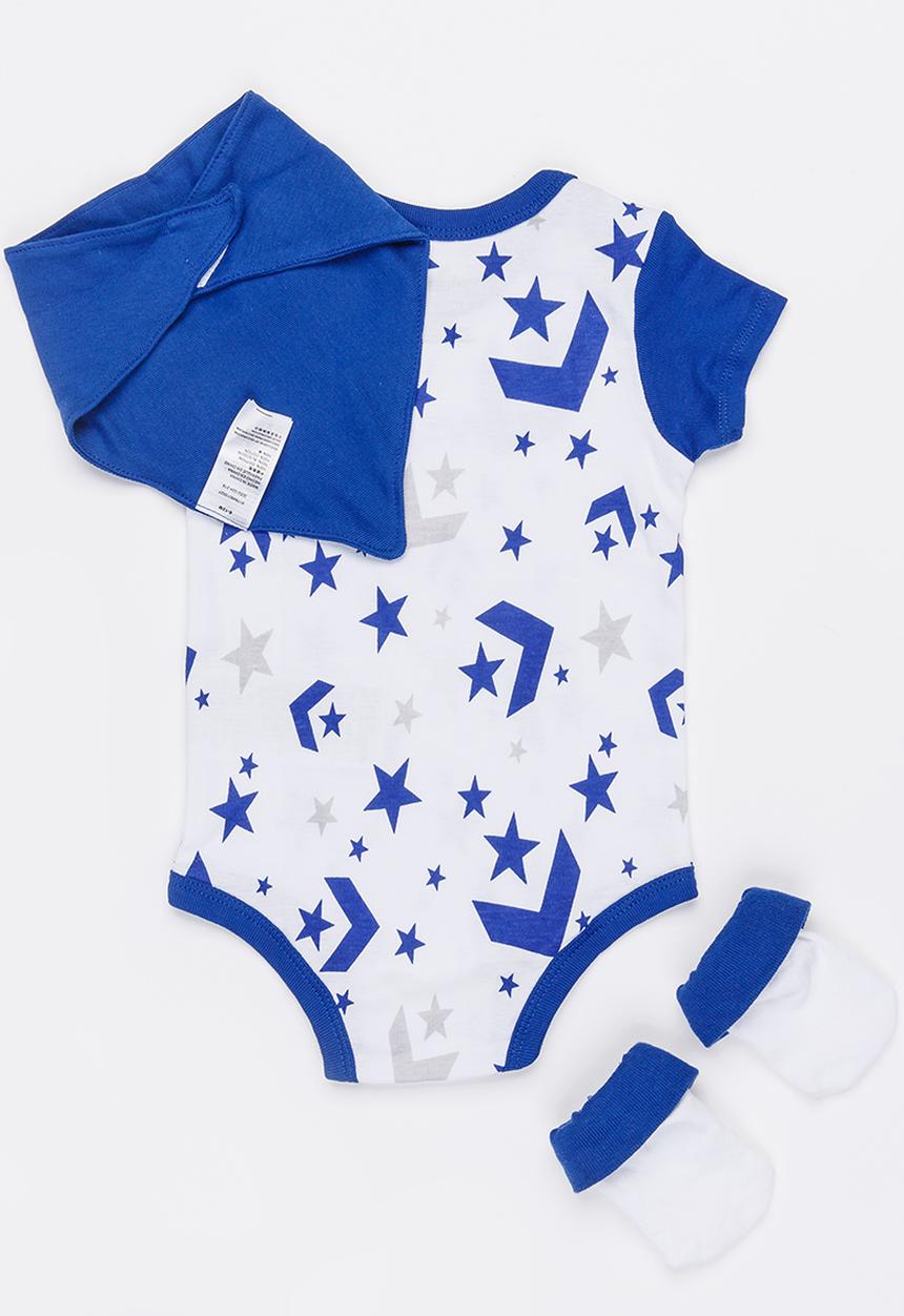 Converse - Converse all over star chevron Bib Set - Blue