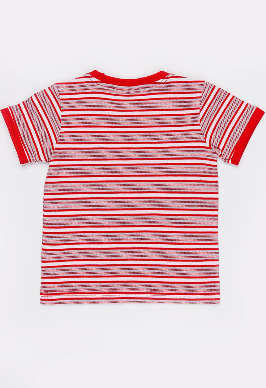 POLO - Daniel striped tee - red