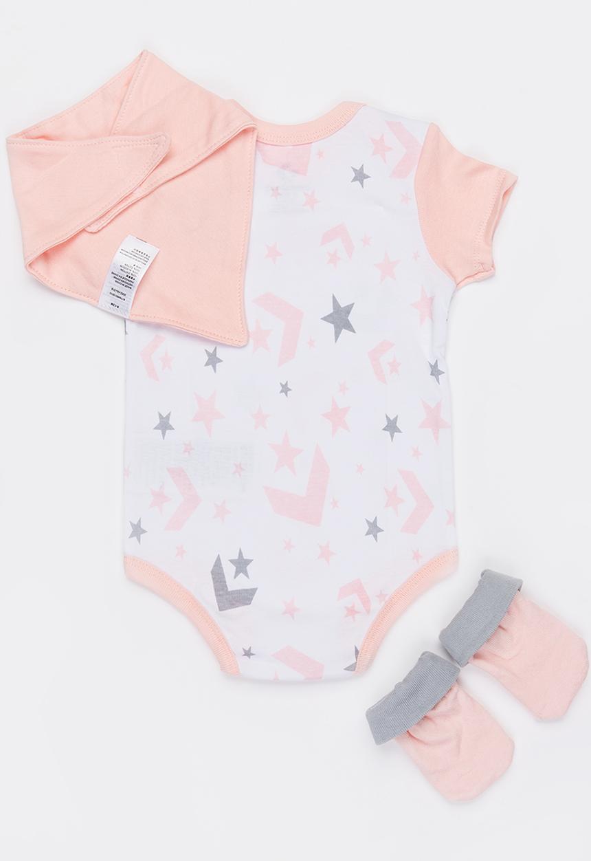 Converse - Converse all over star chevron bib set - pink