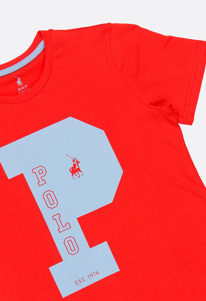 POLO - Bryan printed tee - coral
