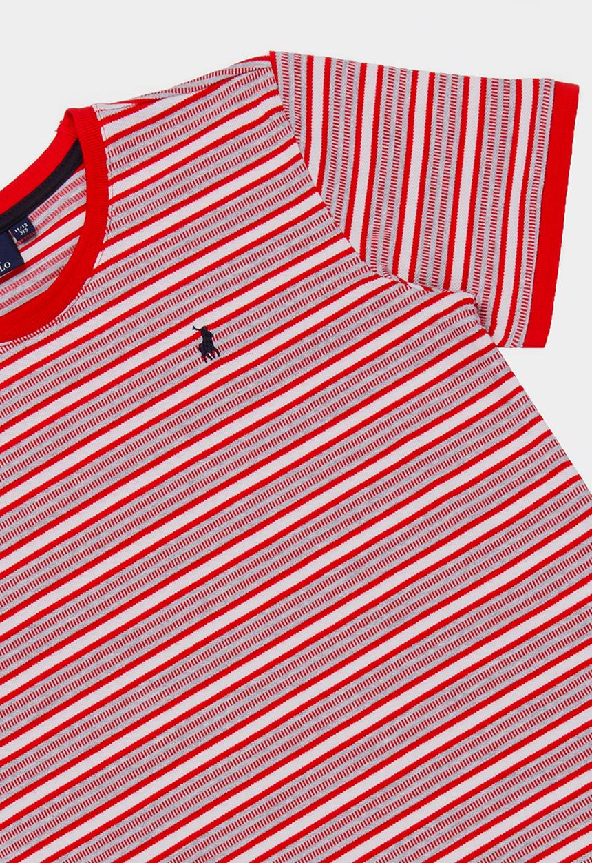 POLO - Daniel striped tee - red