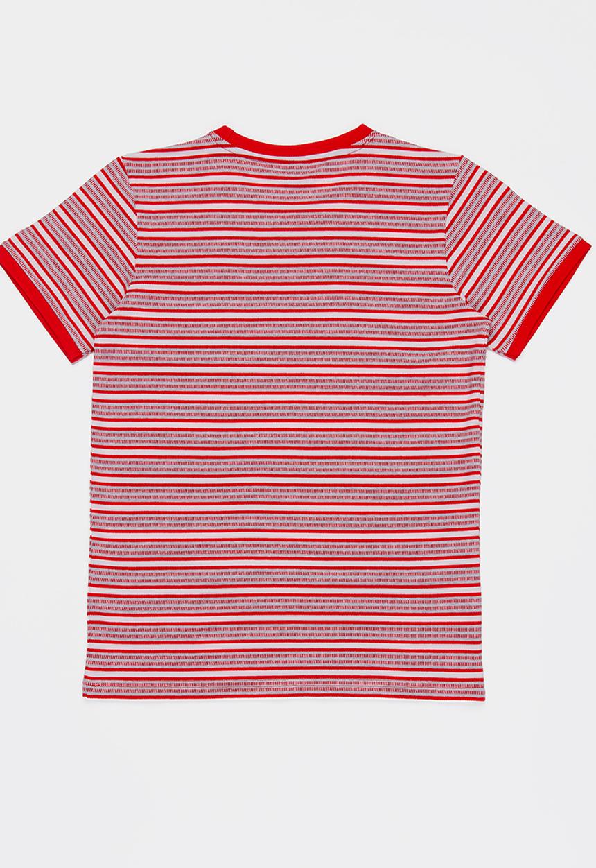 POLO - Daniel striped tee - red
