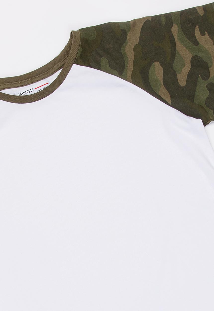 MINOTI - Army Raglan Print Camo Tee Off White