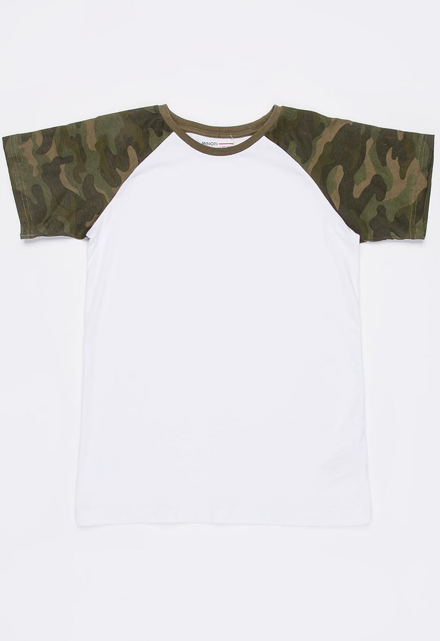 MINOTI - Army Raglan Print Camo Tee Off White