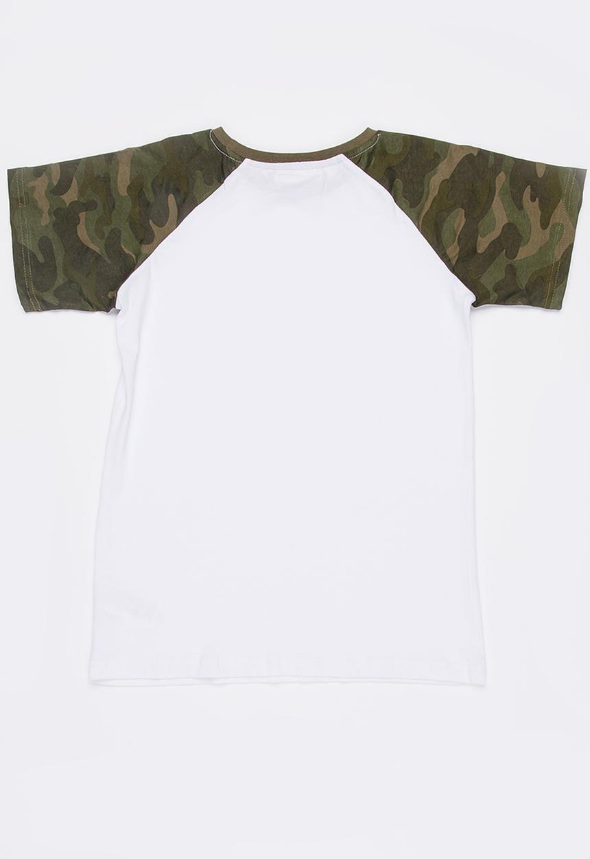MINOTI - Army Raglan Print Camo Tee Off White