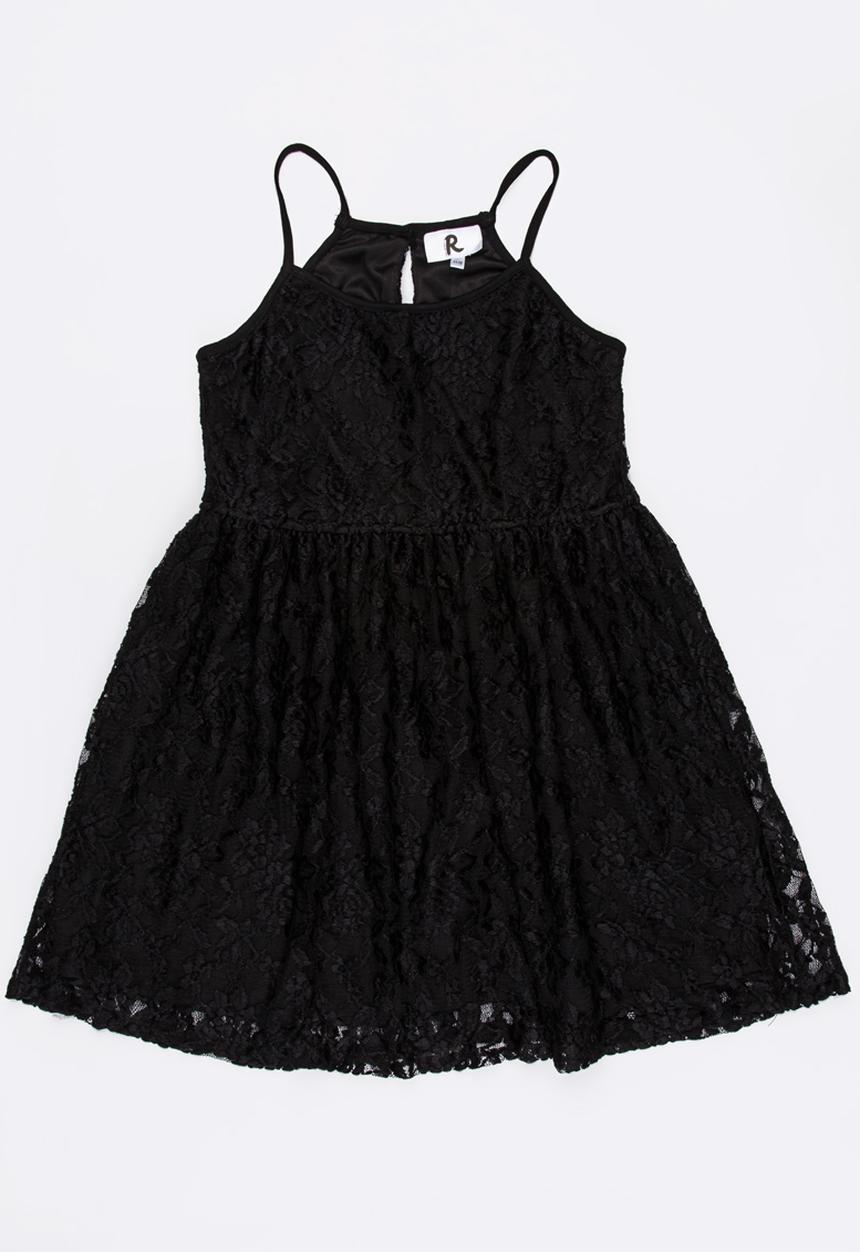 Rebel Republic - Strappy lace dress - black