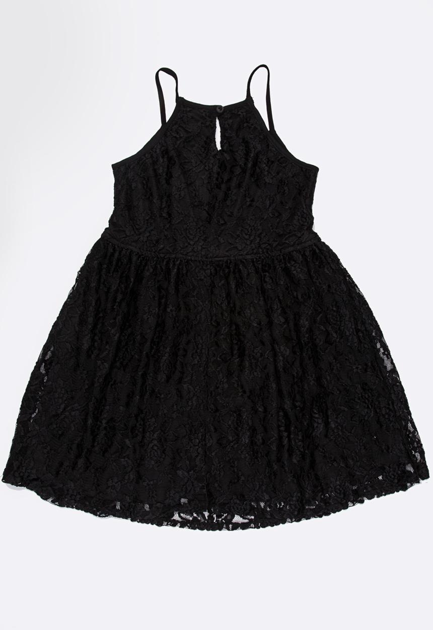 Rebel Republic - Strappy lace dress - black