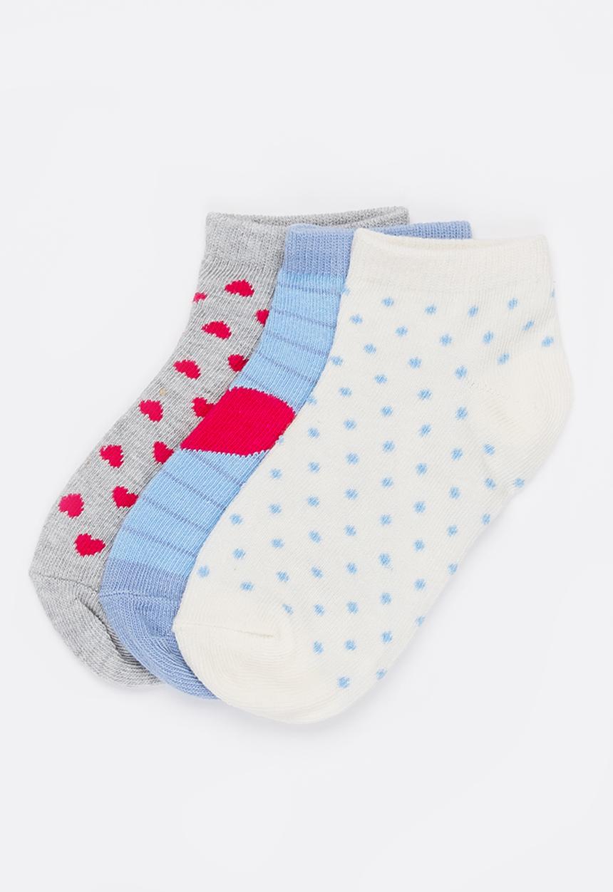 MINOTI - 3 Pack trainer socks - multi-colour