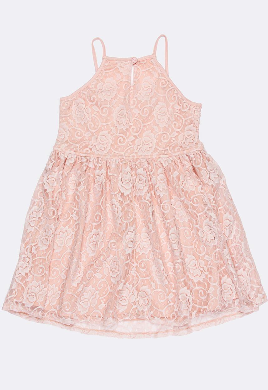Rebel Republic - Strappy lace dress - pink 