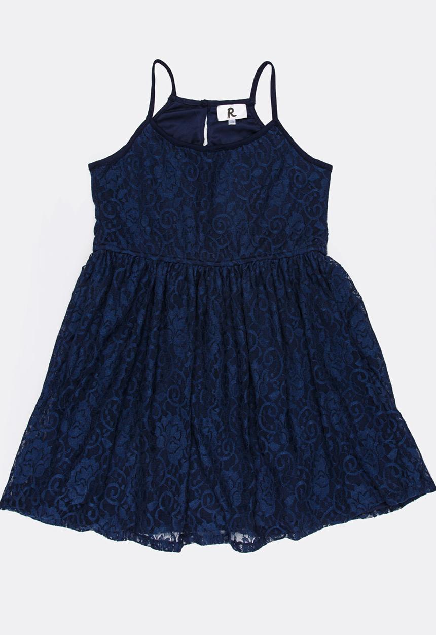 Rebel Republic - Strappy lace dress - navy