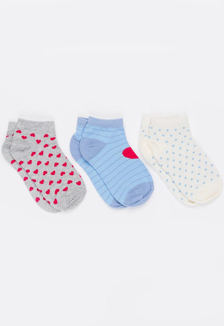 MINOTI - 3 Pack trainer socks - multi-colour