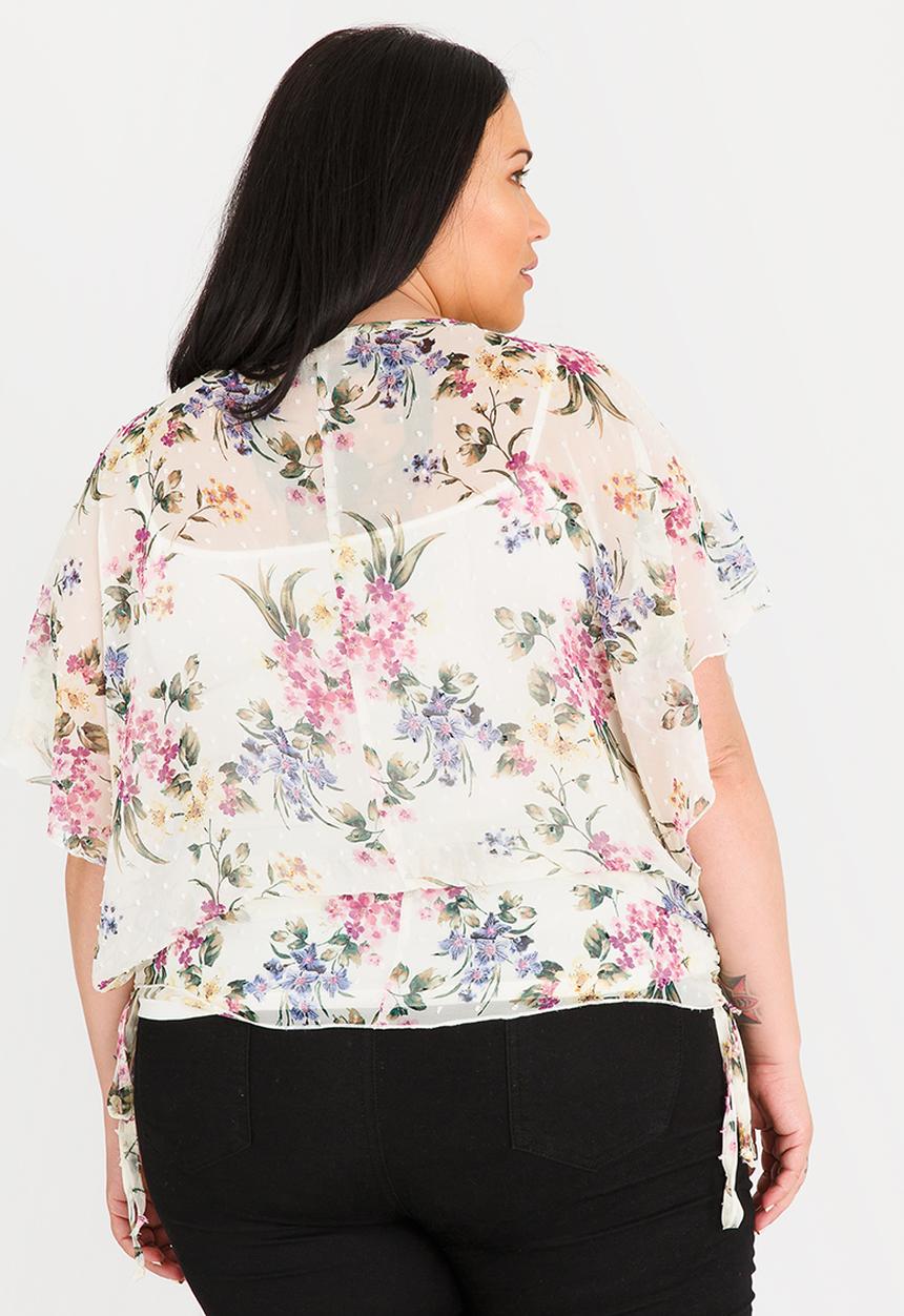 edit Plus - Tie detail blouse - cream