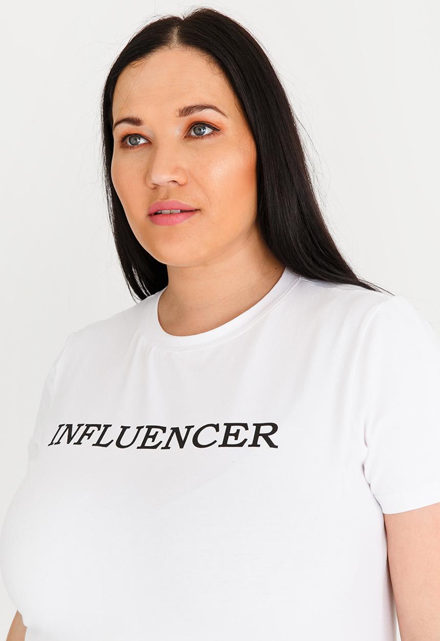 STYLE REPUBLIC PLUS - Influencer t-shirt - white