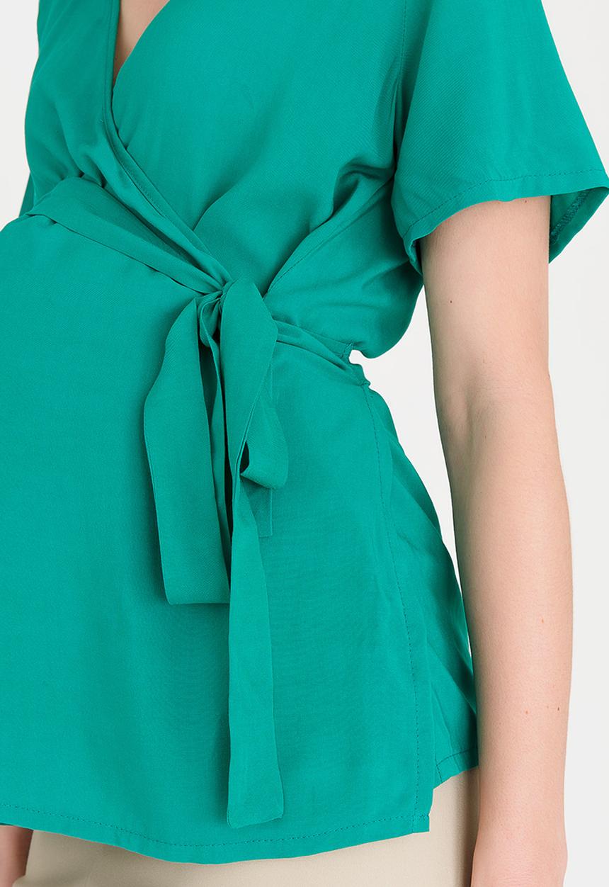 edit Maternity - Wrap blouse - teal