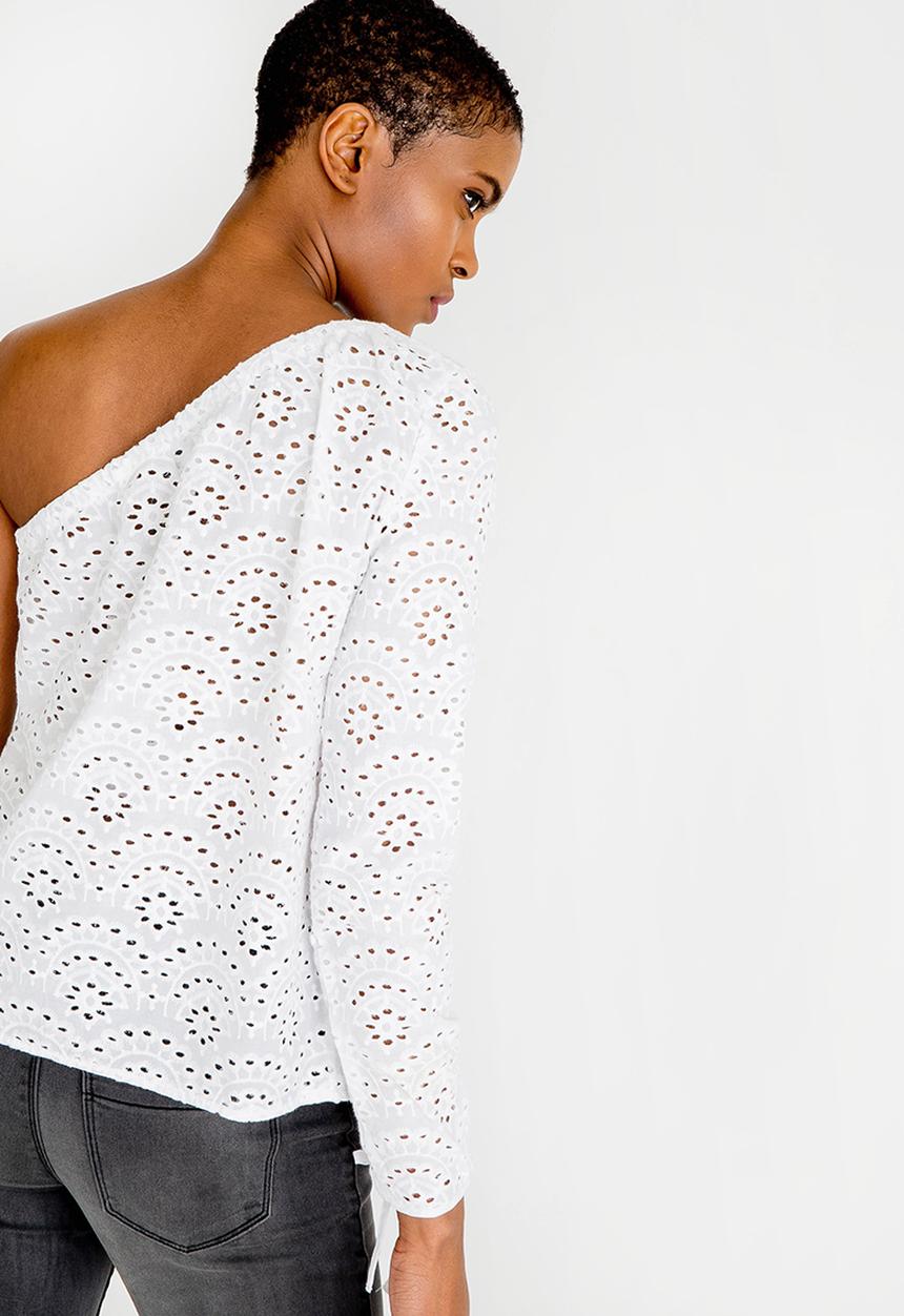 ONLY - Sabah One Shoulder  Top White