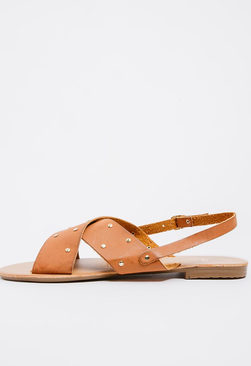 STYLE REPUBLIC - Studded double band sandal - tan