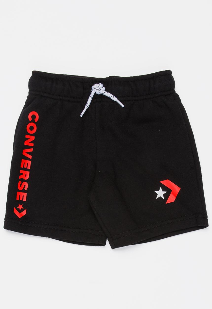 Converse - Converse star chevron graphic shorts - black