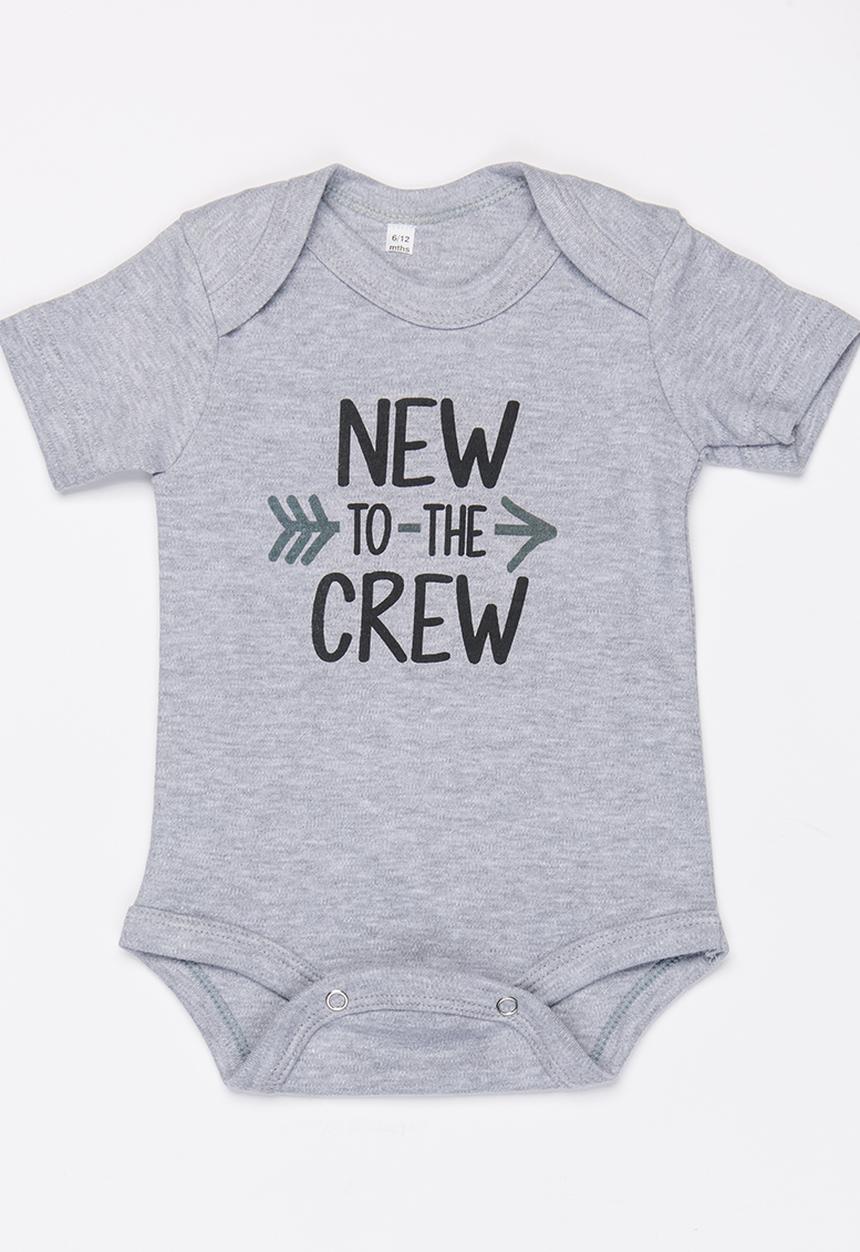 Funky Shop - Slogan baby grow - grey