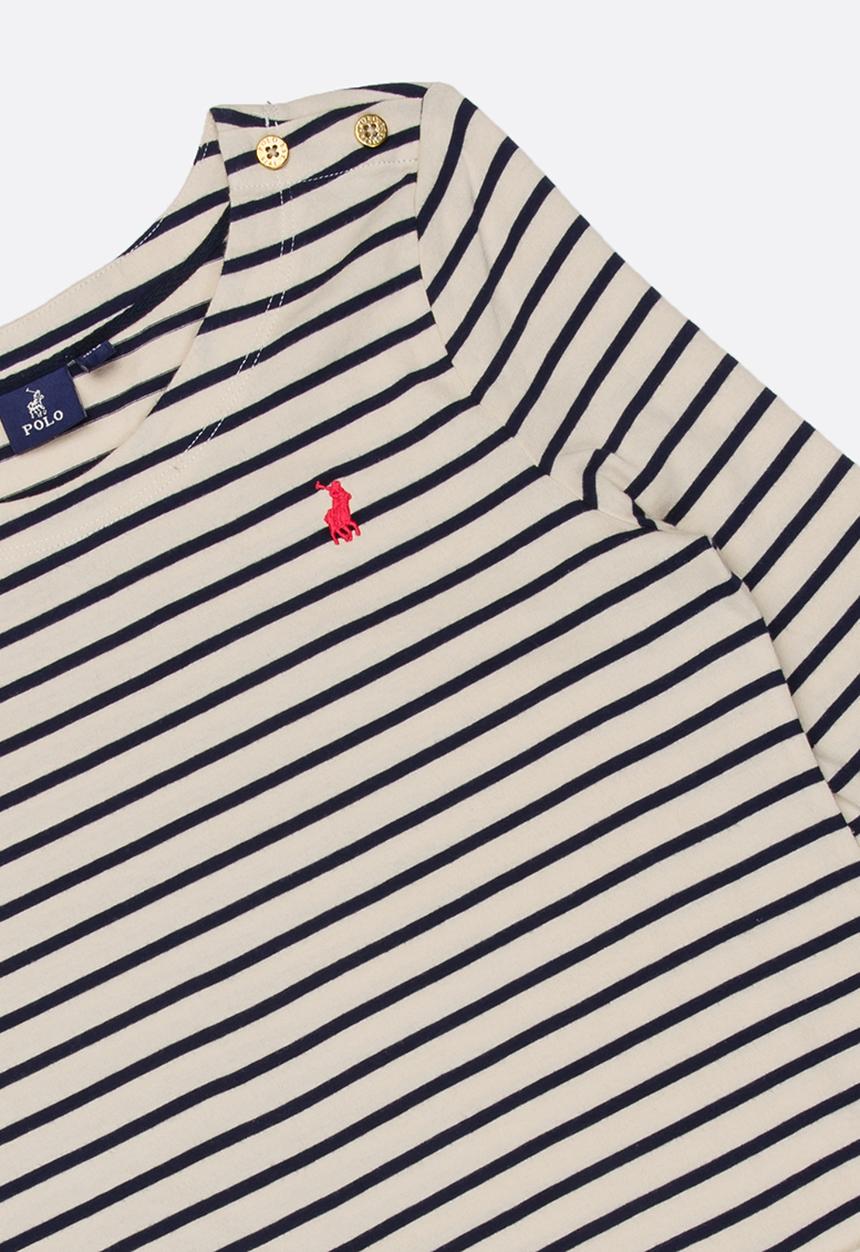 POLO - Harper striped dress - navy