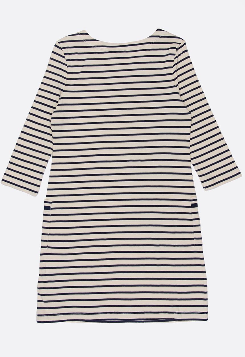 POLO - Harper striped dress - navy