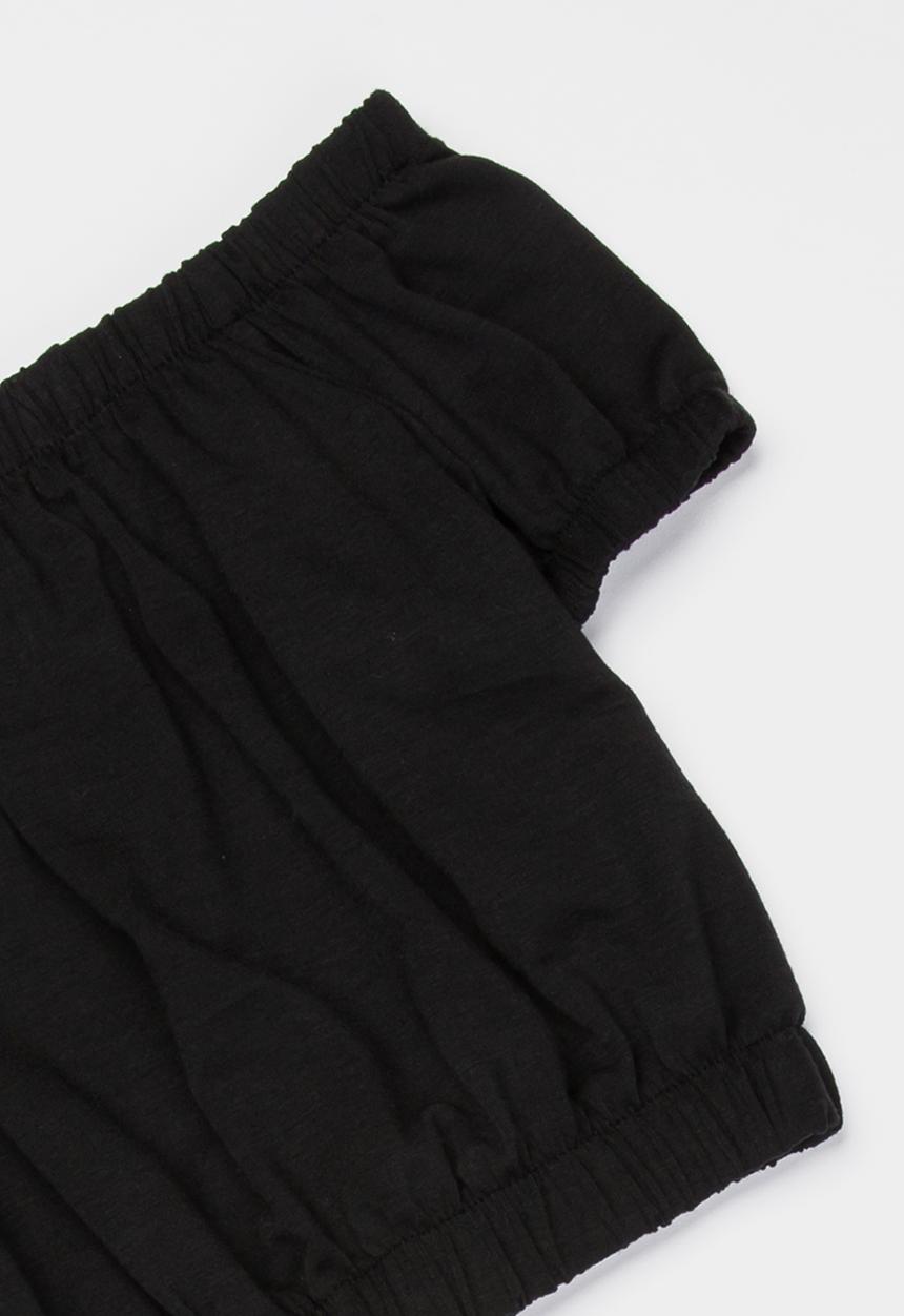 Rebel Republic - Bardot crop top - black