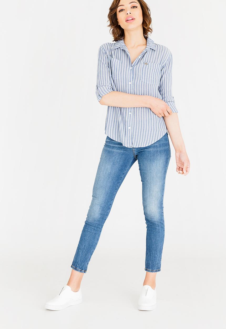 JEEP - Slouchy shirt - navy & white