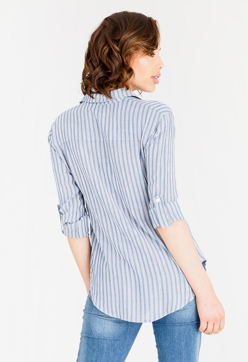JEEP - Slouchy shirt - navy & white