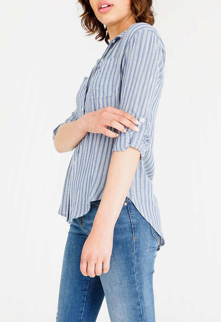 JEEP - Slouchy shirt - navy & white