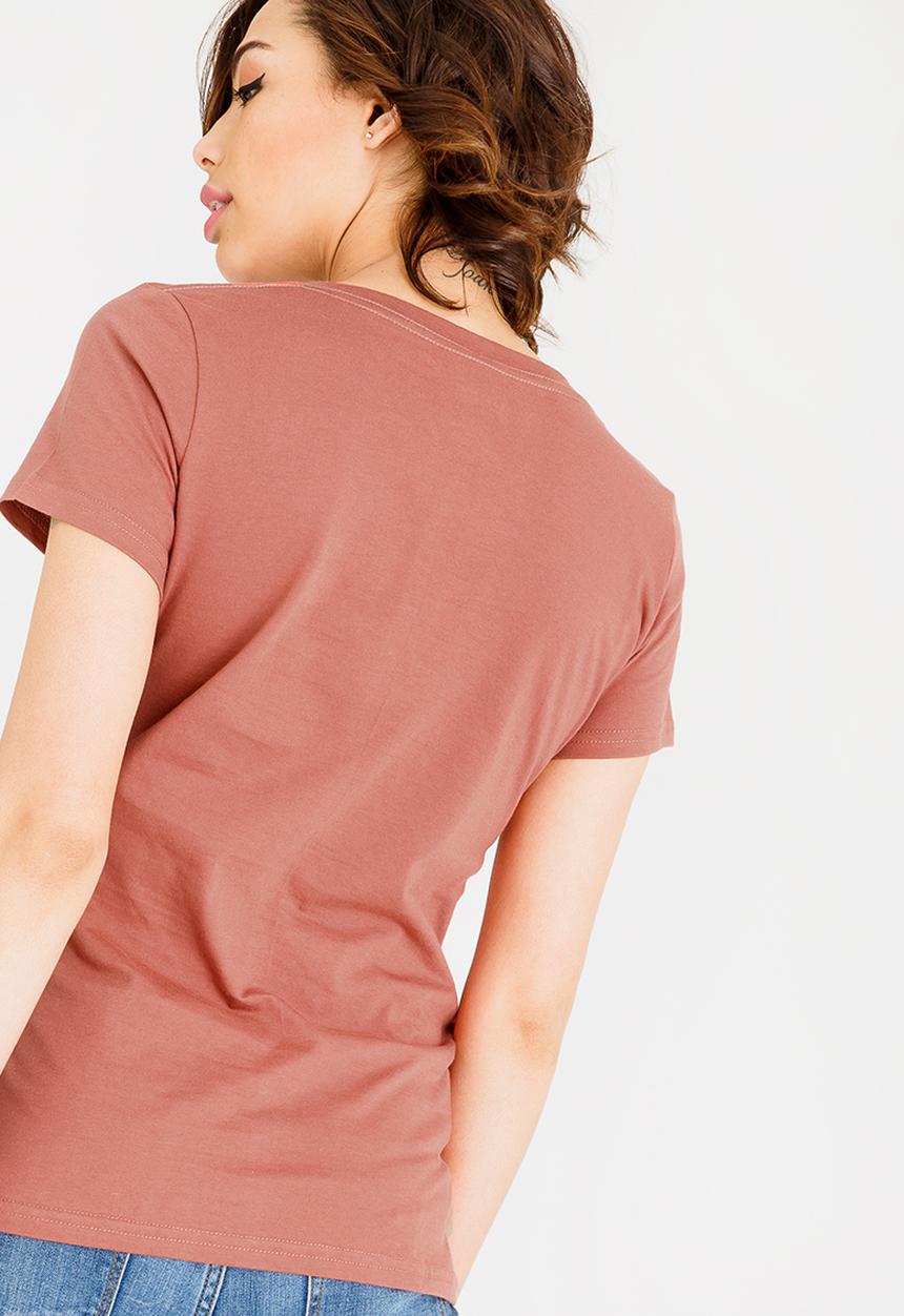 JEEP - Scoop neck T-shirt - brown