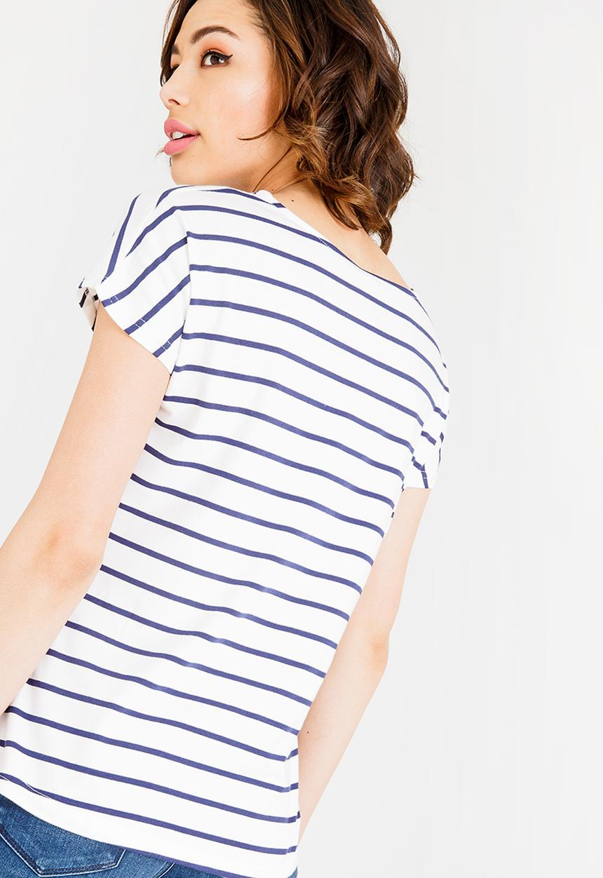 JEEP - Stripe t-shirt - navy & white