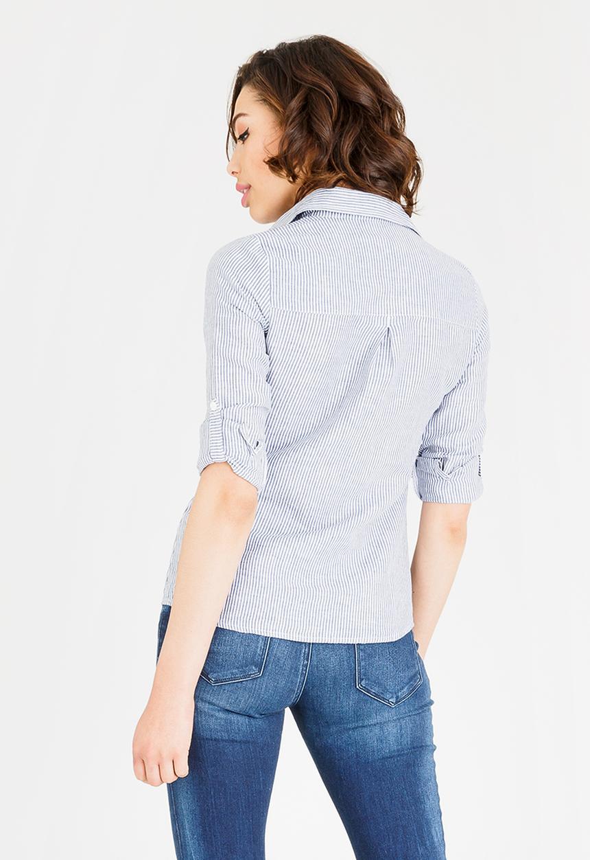 JEEP - Striped shirt - blue & white