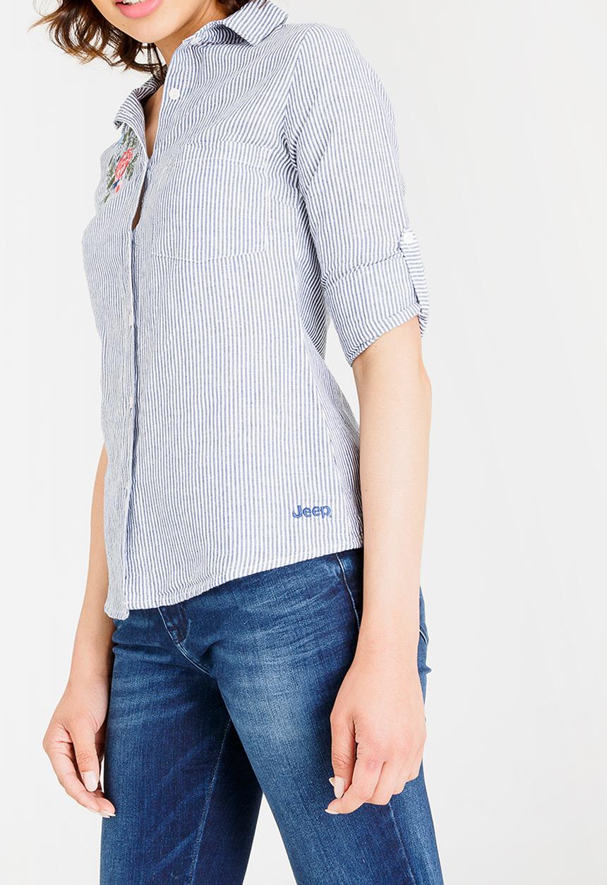 JEEP - Striped shirt - blue & white