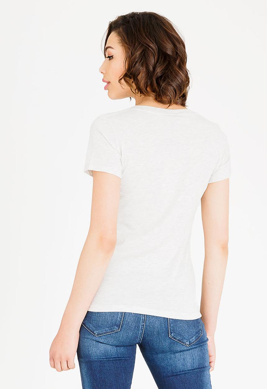 JEEP - Embroidery detail T-shirt - grey