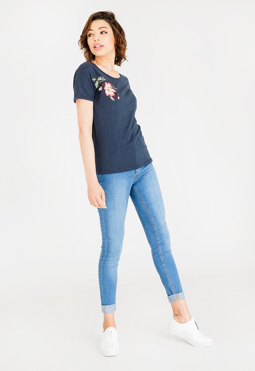JEEP - Embroidered Detail T-shirt Navy