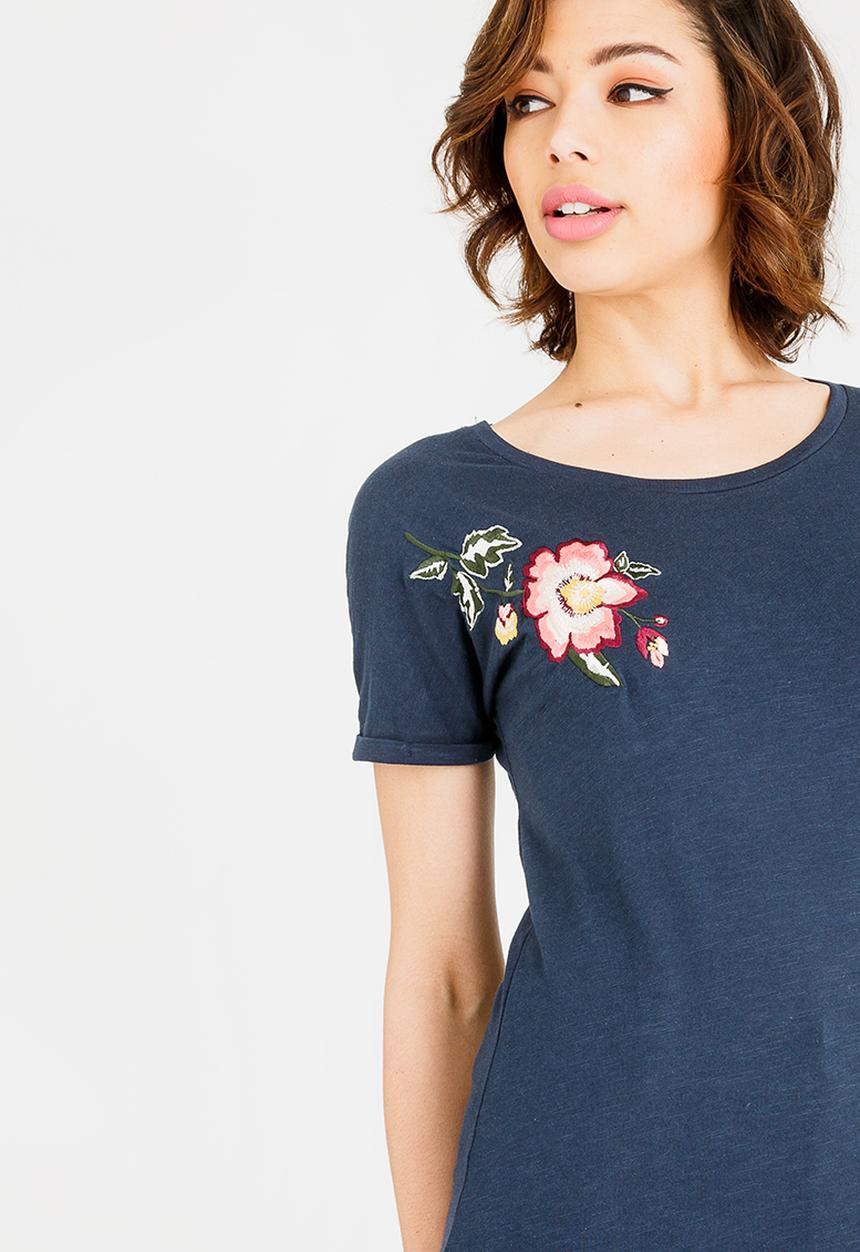 JEEP - Embroidered Detail T-shirt Navy