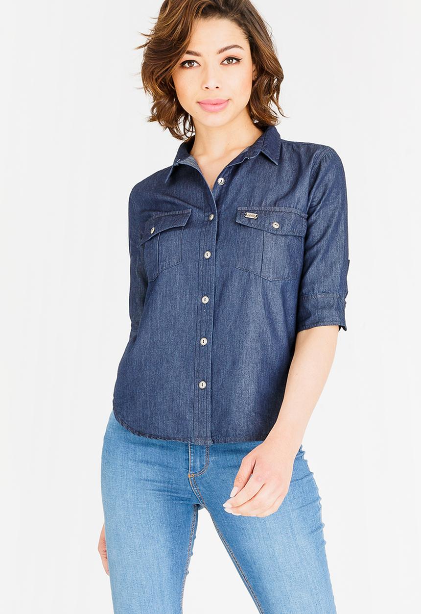 JEEP - Denim shirt - blue