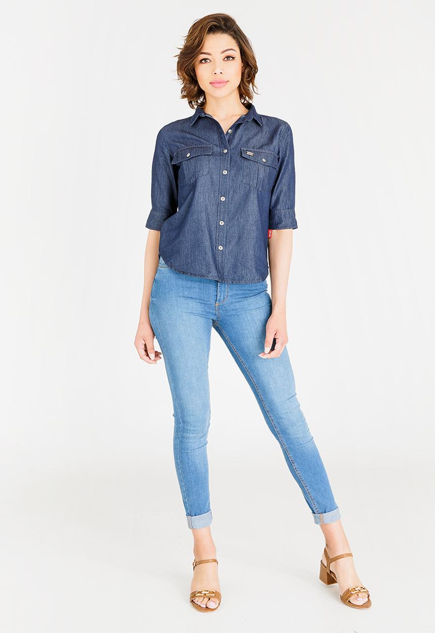 JEEP - Denim shirt - blue