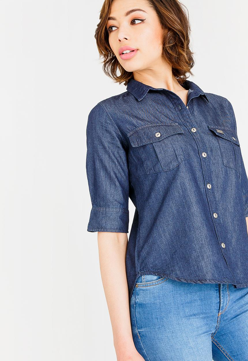JEEP - Denim shirt - blue