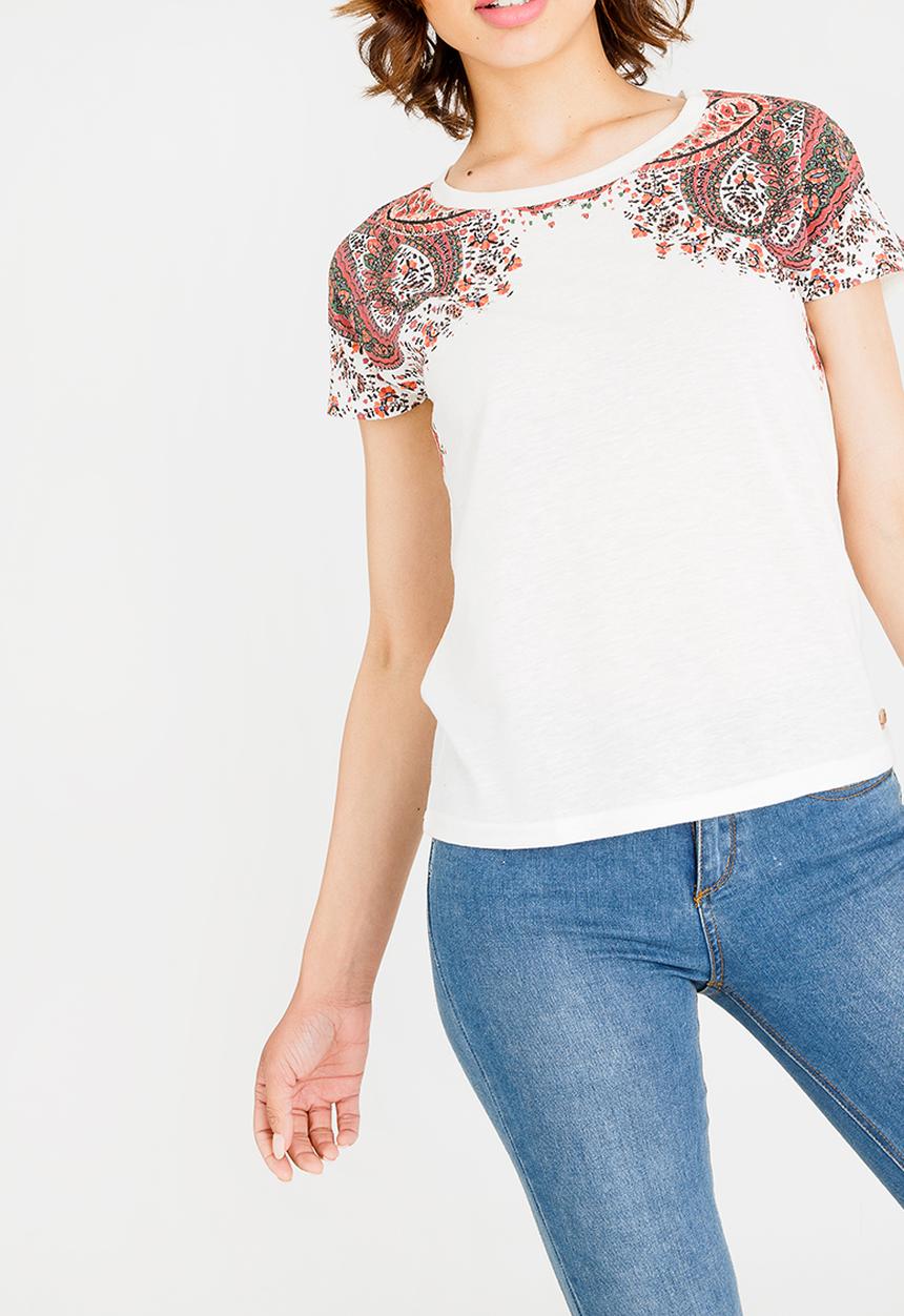 JEEP - Print Detail T-shirt - Neutral