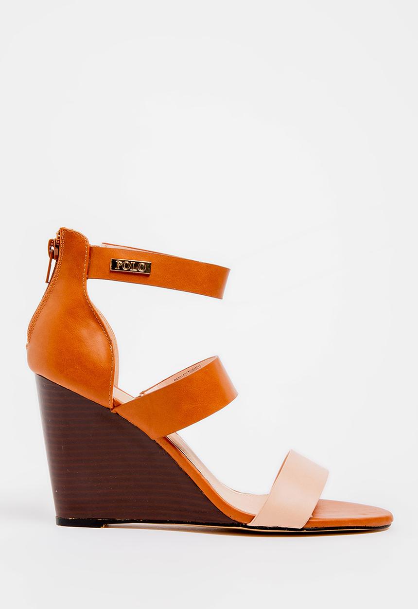 POLO - Alexis pop contrast wedges - tan