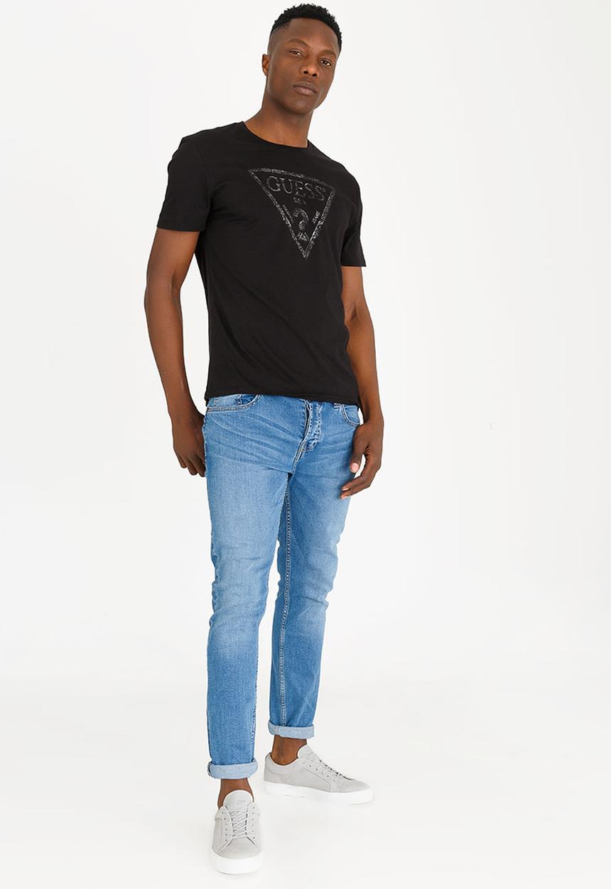 GUESS - Basic Triangle Crew Neck Black