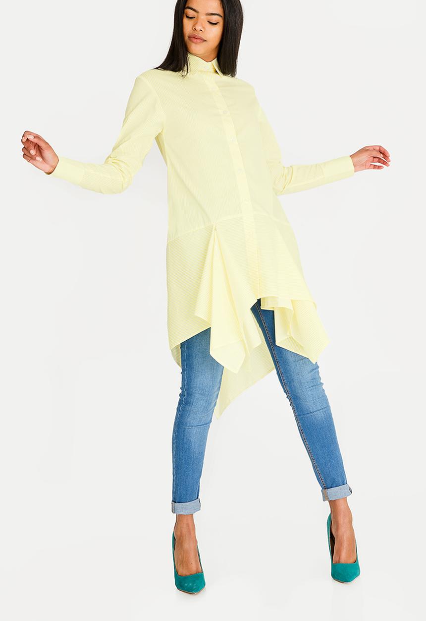 Leigh Schubert - Marylbone shirt with hanky edges - yellow