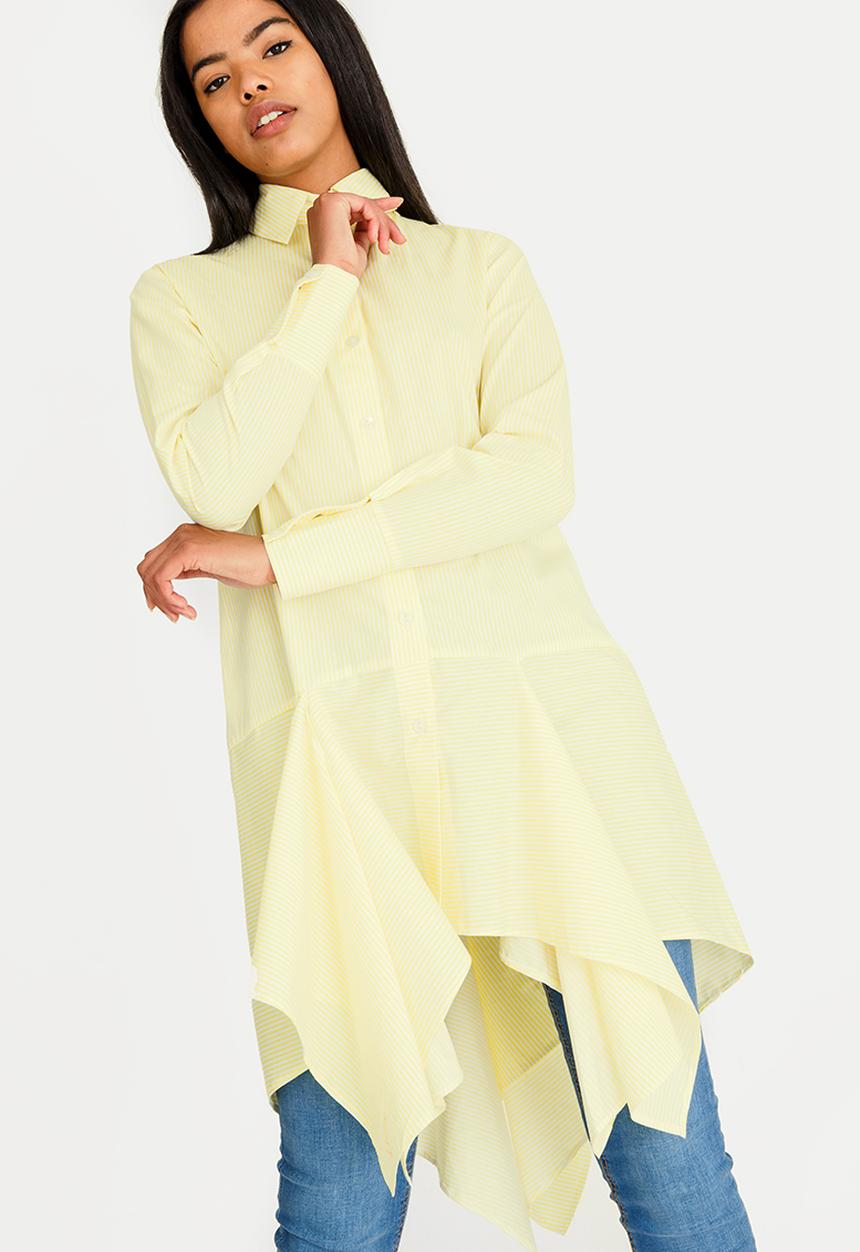 Leigh Schubert - Marylbone shirt with hanky edges - yellow